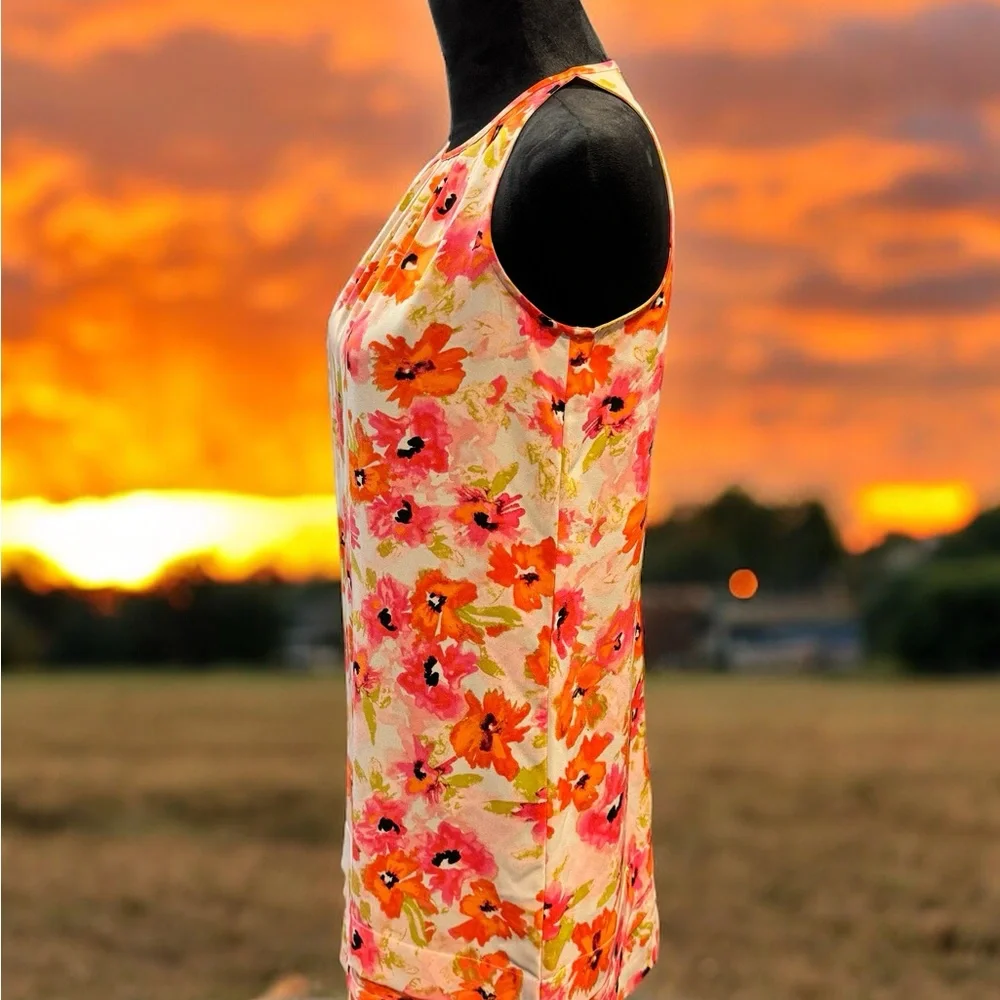 LOFT Floral A-Line Sundress, Size 4P - Picture 3 of 6